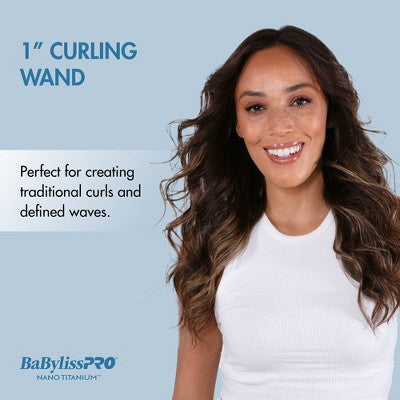 BaBylissPRO Nano Titanium Curling Wand Blue - Imperfect Box