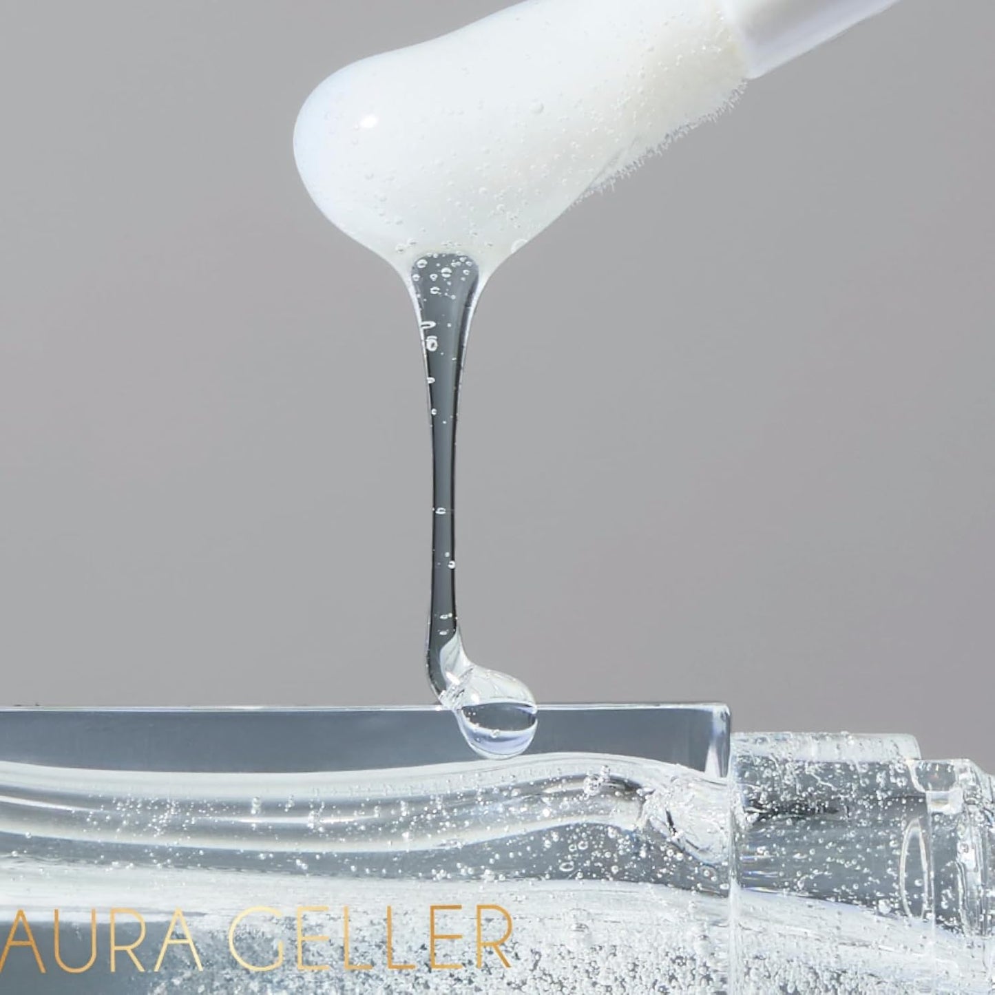 LAURA GELLER NEW YORK Fine Shine Glossy Lip Oil, Glass Half Full - Hydrating Squalane - Clear Lip Gloss