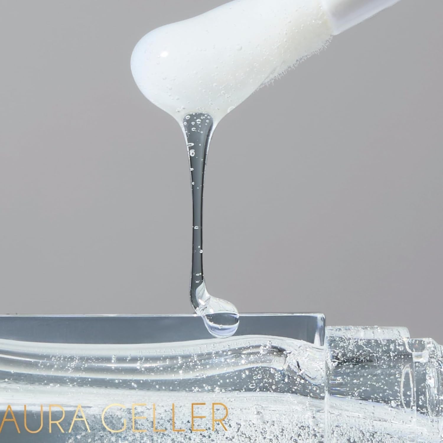 LAURA GELLER NEW YORK Fine Shine Glossy Lip Oil, Glass Half Full - Hydrating Squalane - Clear Lip Gloss