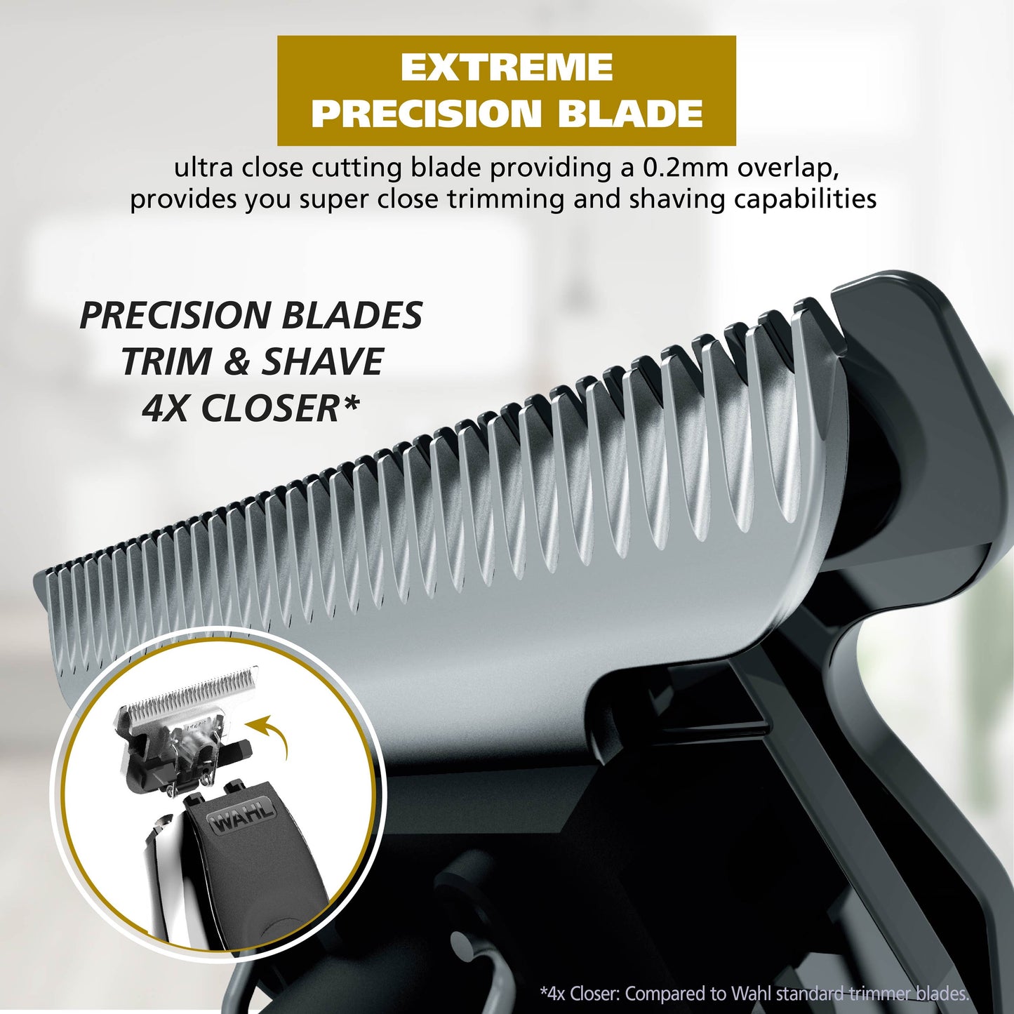 Commando Cordless Rechargeable Manscaper Wet/Dry Trimmer - Body Groomer for Men, Black 3024497