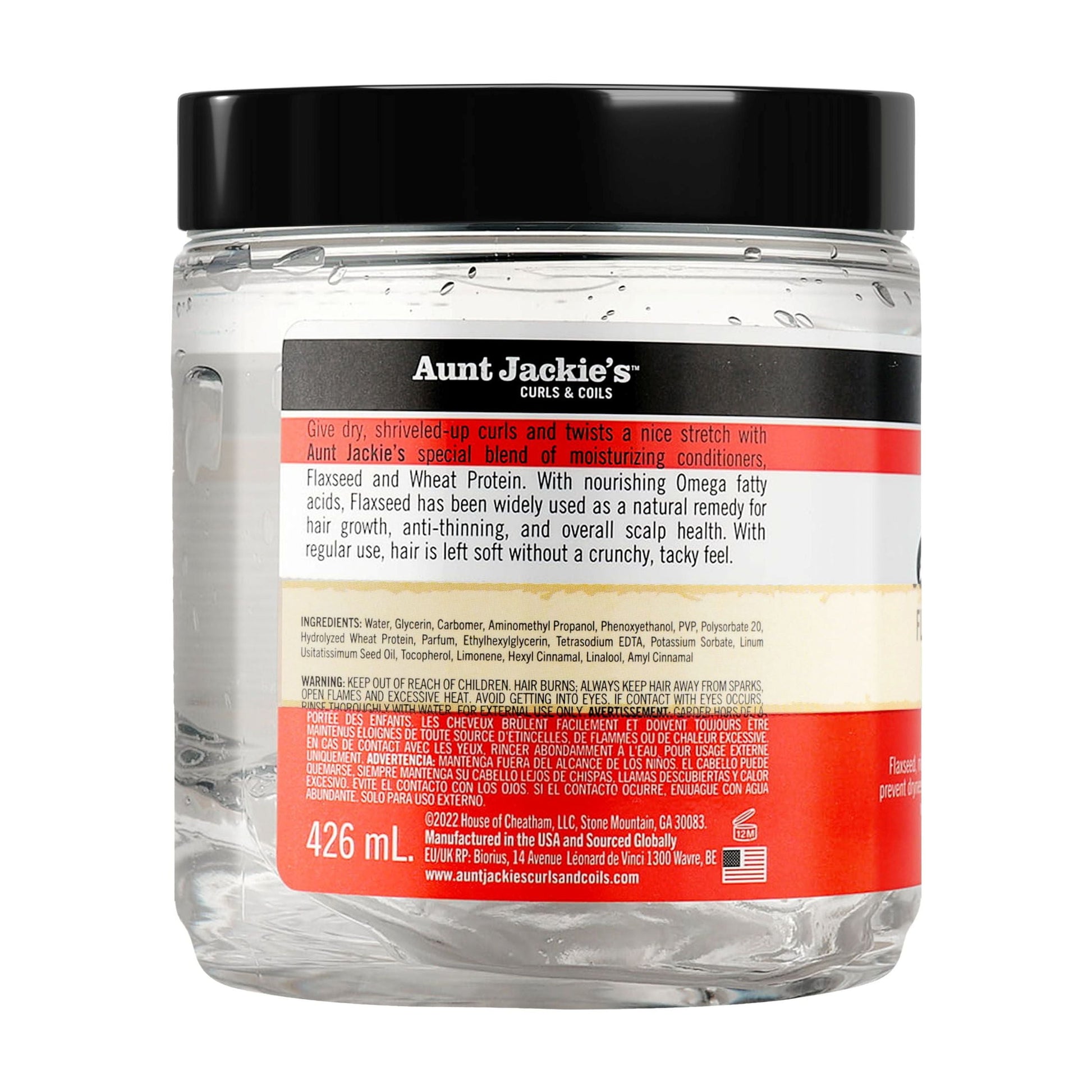 (3 Pack) Aunt Jackie’S Curls & Coils Don’T Shrink Flaxseed Elongating Curling Gel, 18 Oz., Female