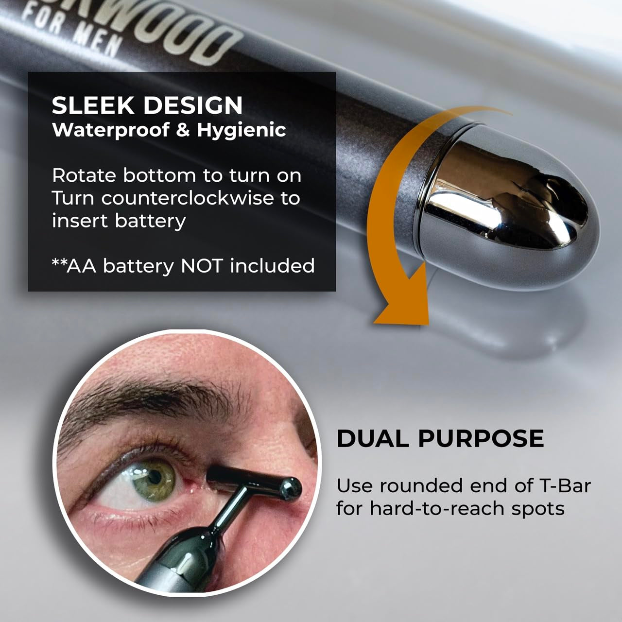 Blackwood for Men Eye and Facial Massager - Face Sculpting Tool for Men-Fights Puffy Eyes, Dark Circles, & Crow'S Feet- Self Care Gifts Face Massager Facial Tools-Gua Sha & Jade Roller Alternative