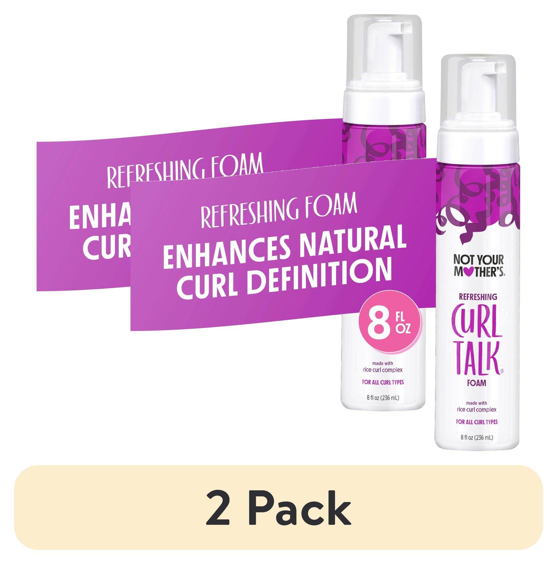 (2 Pack)  Curl Talk Refreshing Curl Foam, 8 Fl Oz