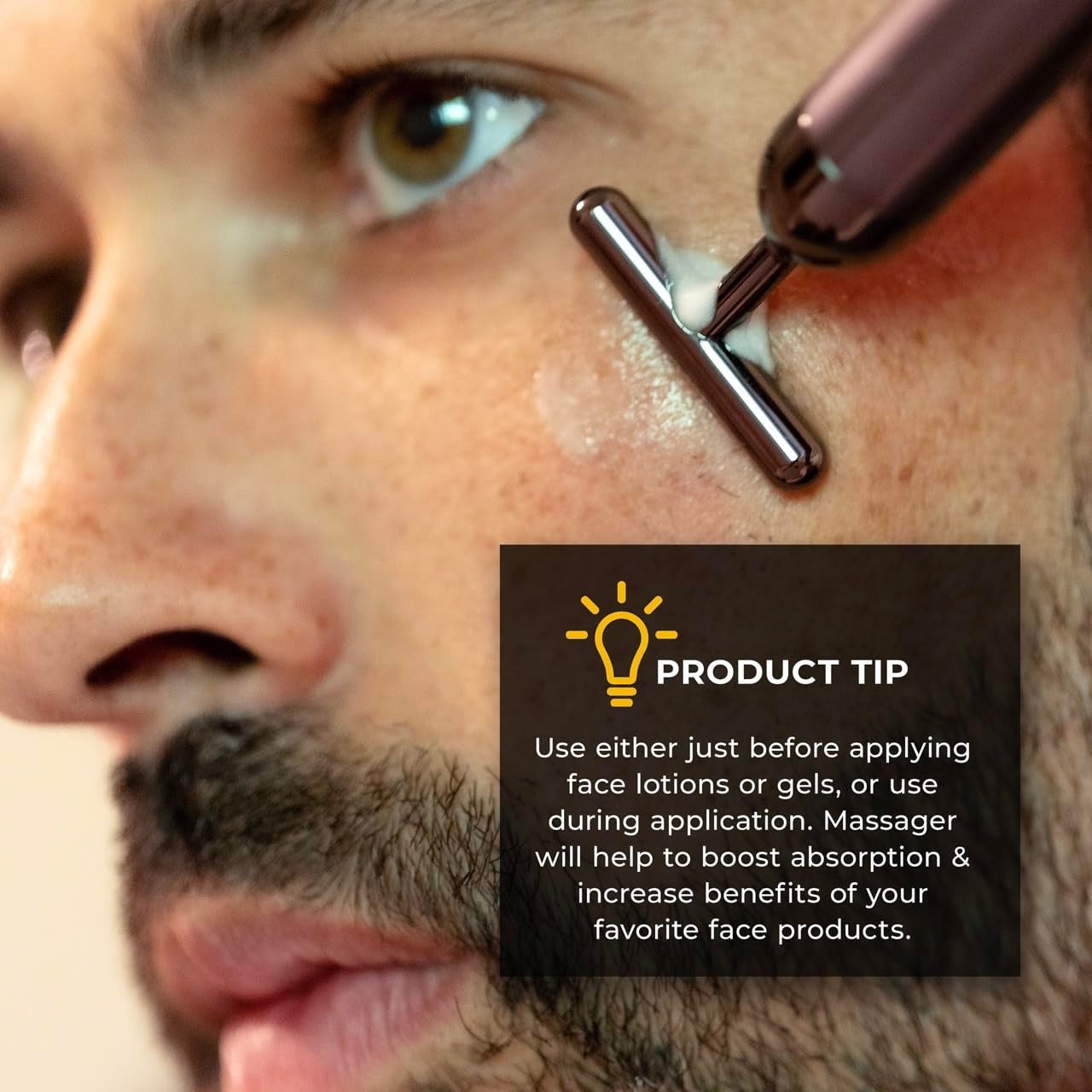 Blackwood for Men Eye and Facial Massager - Face Sculpting Tool for Men-Fights Puffy Eyes, Dark Circles, & Crow'S Feet- Self Care Gifts Face Massager Facial Tools-Gua Sha & Jade Roller Alternative