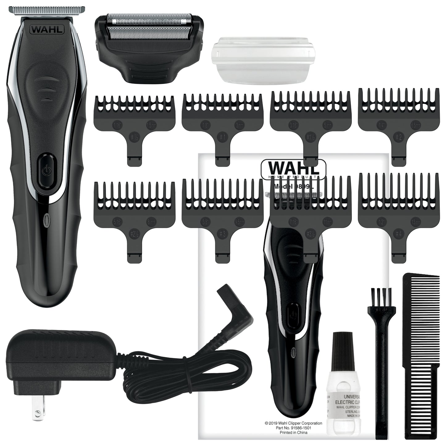 Commando Cordless Rechargeable Manscaper Wet/Dry Trimmer - Body Groomer for Men, Black 3024497