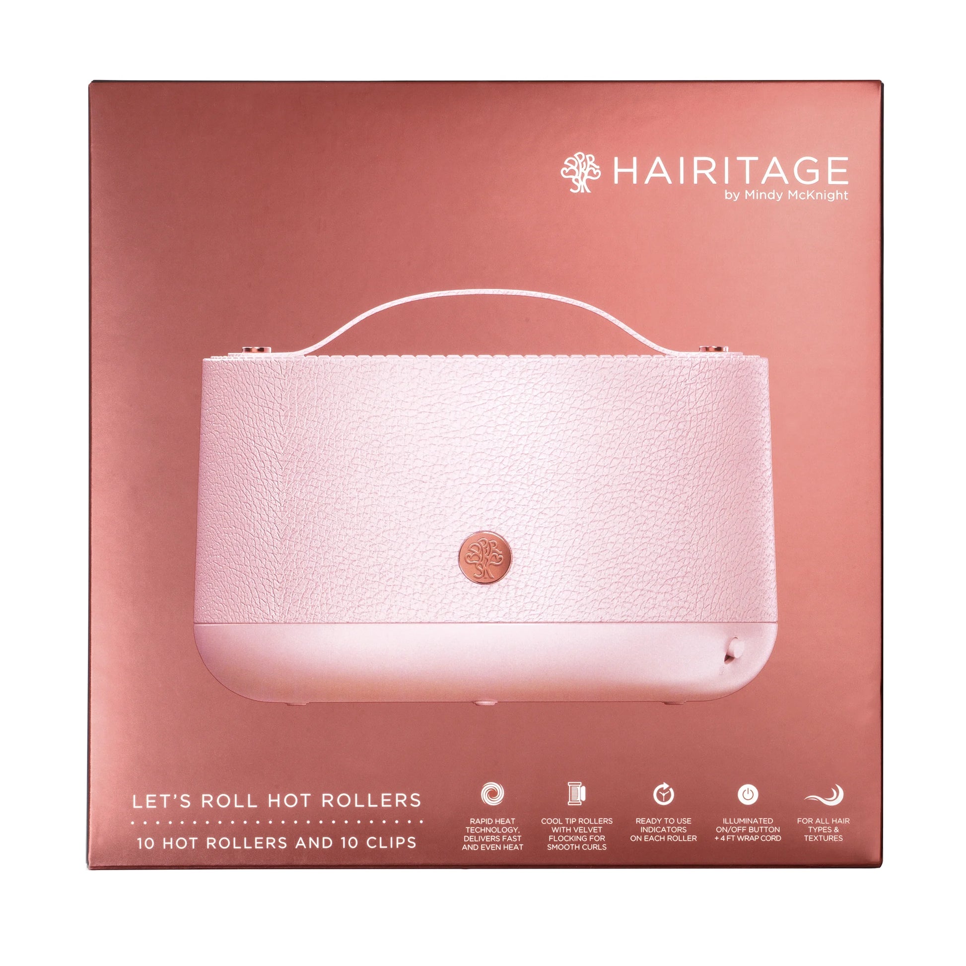 (2 Pack)  Ceramic Thermal Hot Rollers for All Hair Types & Textures, 10 Piece Set,