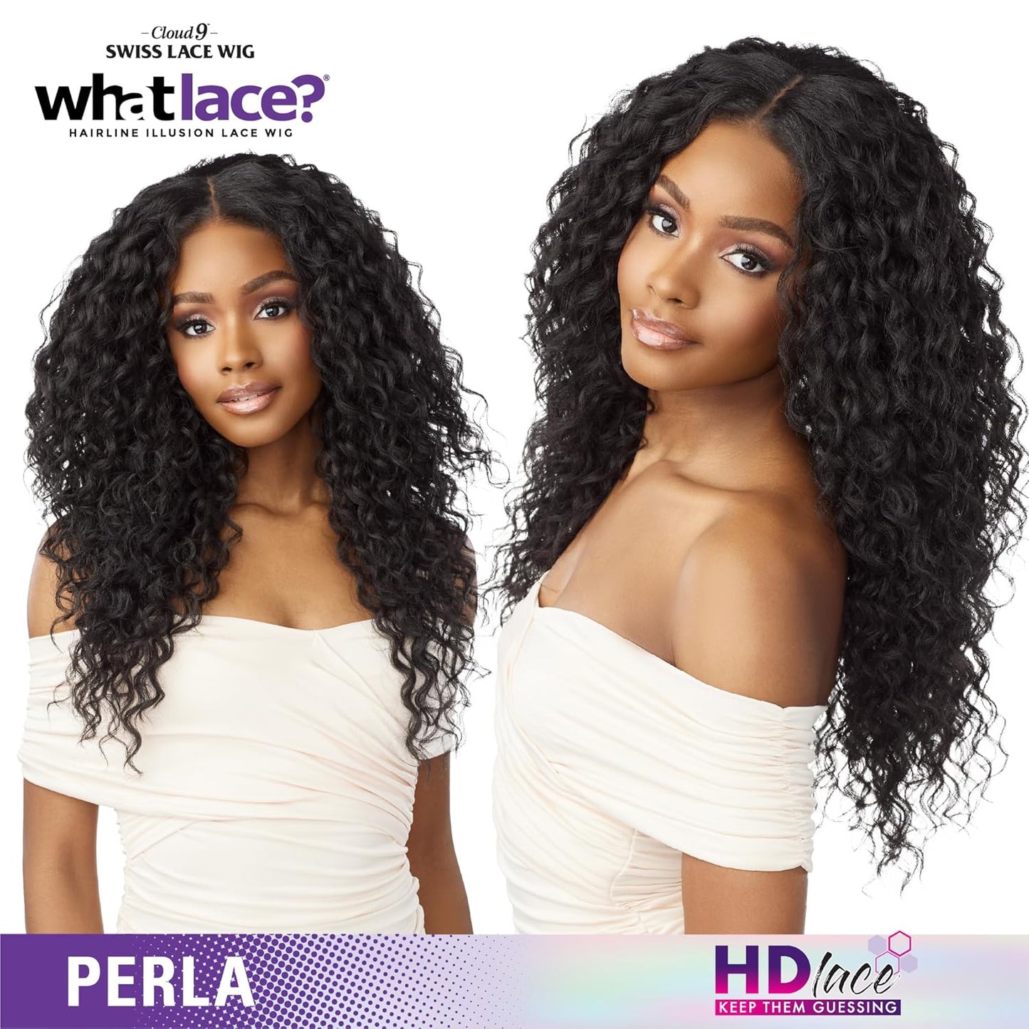 Sensationnel What Lace 13X6 Wigs - Perla Lacefrontal Hand Tied Glueless Synthetic with Natural Density Preplucked Hairline (BALAYAGEHAZELNUT)