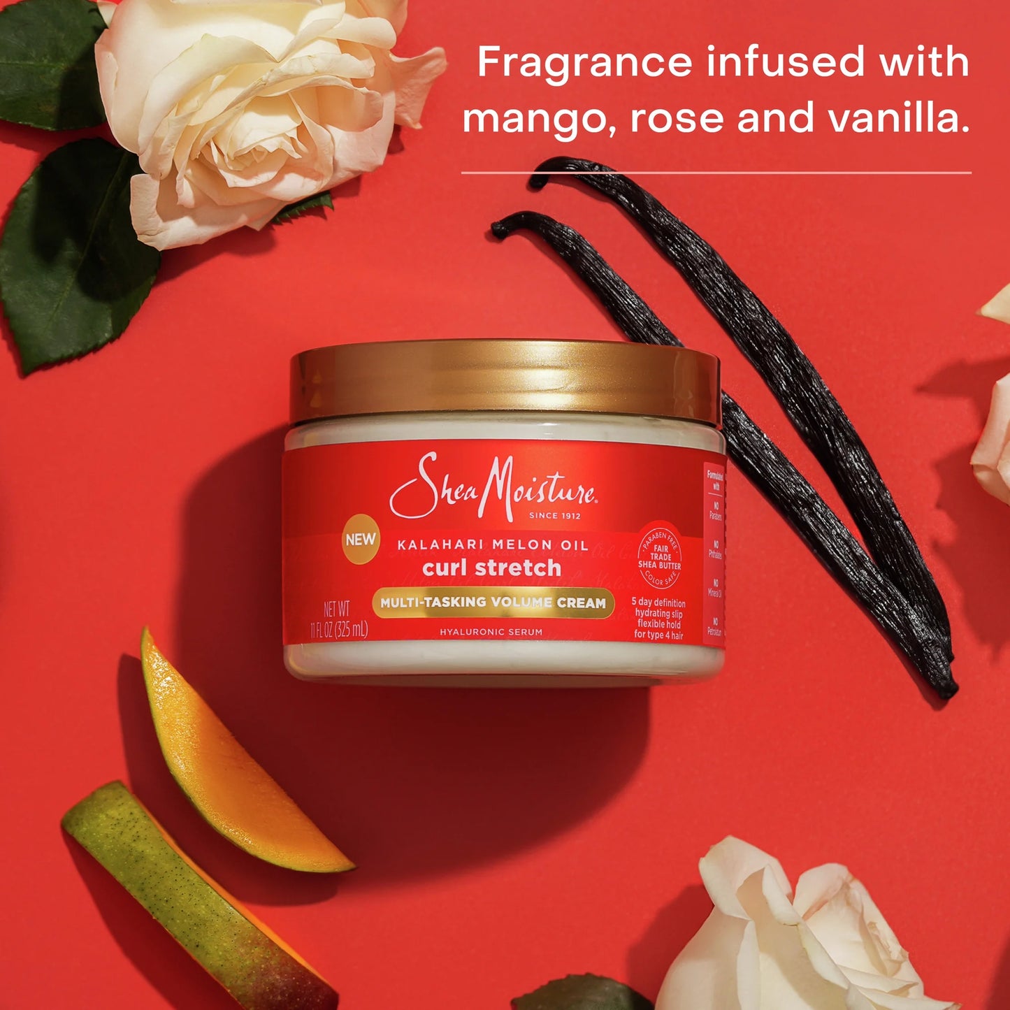 Curl Stretch Volumizing Hair Curl Styling Cream with Hydrating Hyaluronic Serum, 11 Oz