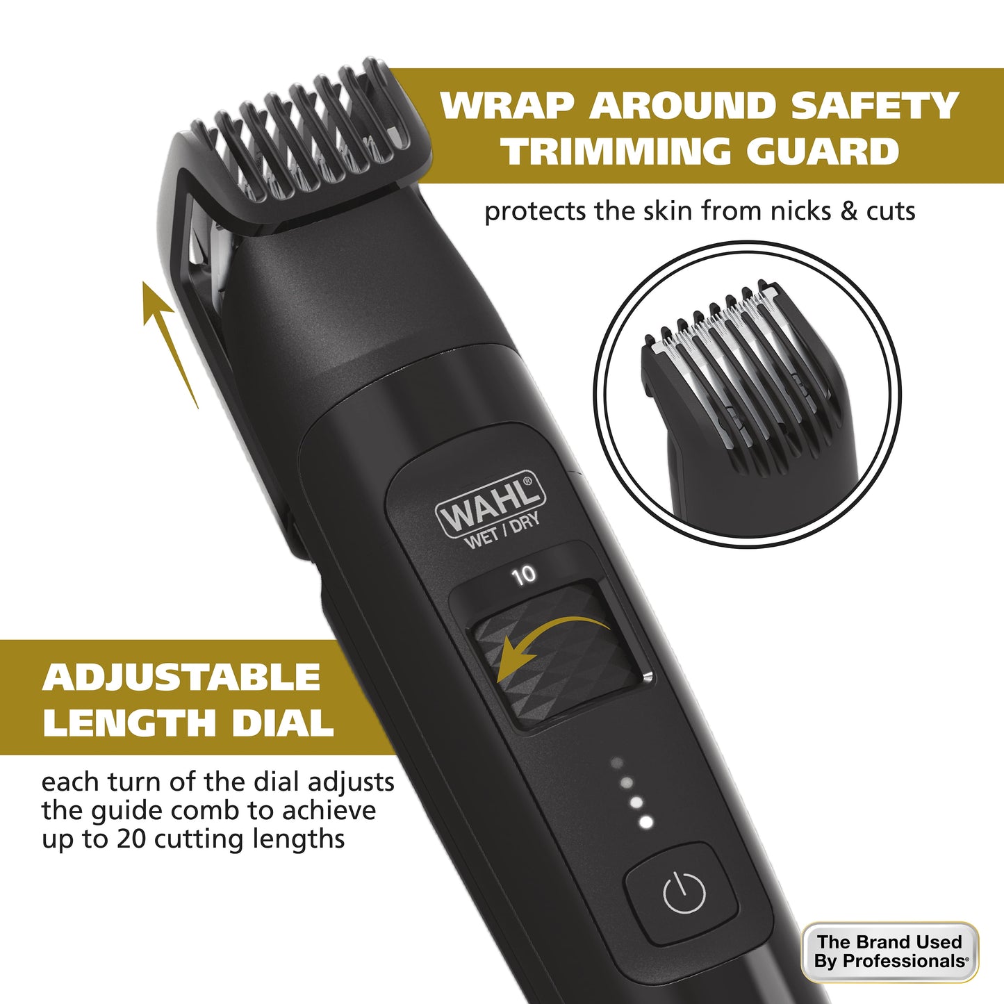 Manscaper Rechargeable Body Groomer for Men, Waterproof, Lithium Ion Battery, 1Pc, Black - 5618-100