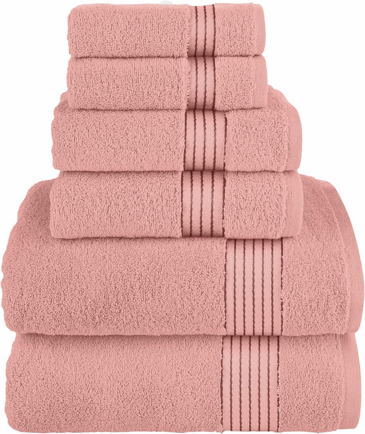 Cotton 100 % Highly Absorbent Shower Towels, Dusty Rose