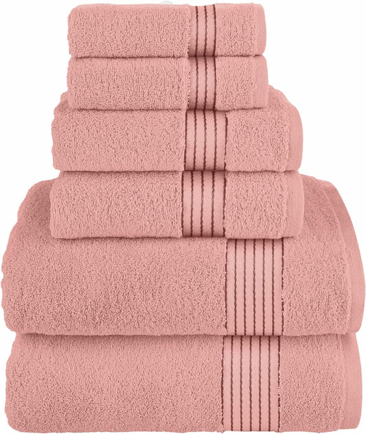 Cotton 100 % Highly Absorbent Shower Towels, Dusty Rose