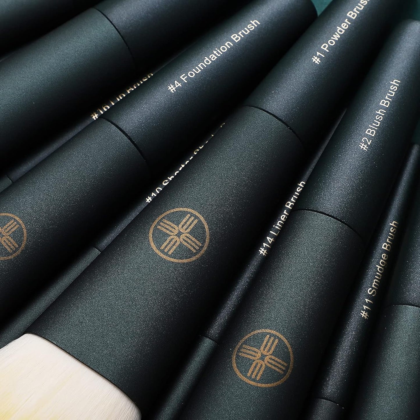 EIGSHOW Makeup Brushes 18Pcs Professional Makeup Brush Travel Set with Eco Cylinder 2Cups Holder, Premium Synthetic Foundation Powder Concealer Blush Blending Eye Lip Brush Kit - Cruelty Free