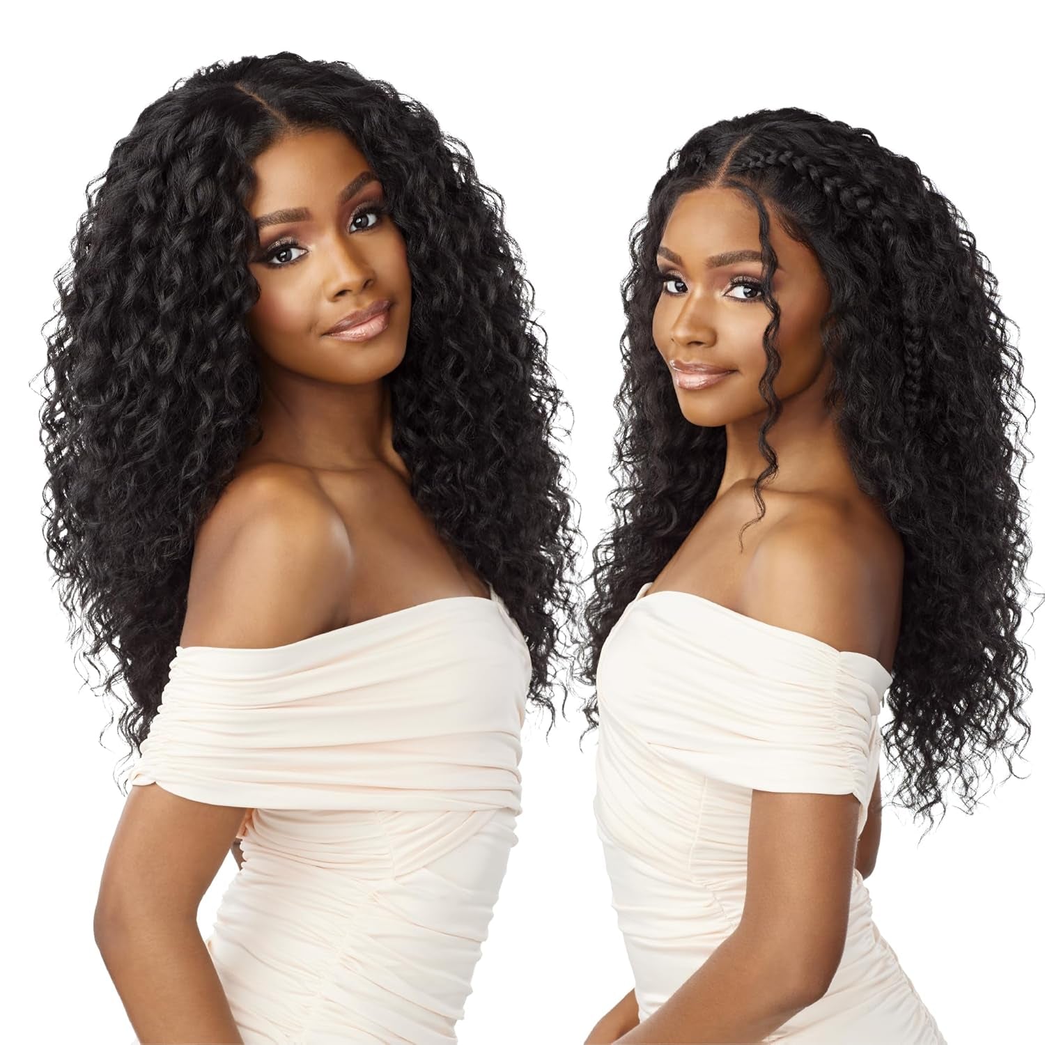Sensationnel What Lace 13X6 Wigs - Perla Lacefrontal Hand Tied Glueless Synthetic with Natural Density Preplucked Hairline (BALAYAGEHAZELNUT)