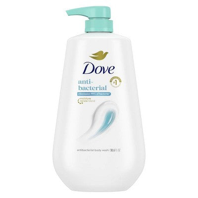 Dove Beauty Antibacterial Body Wash Pump 30.6 fl oz - Imperfect Container