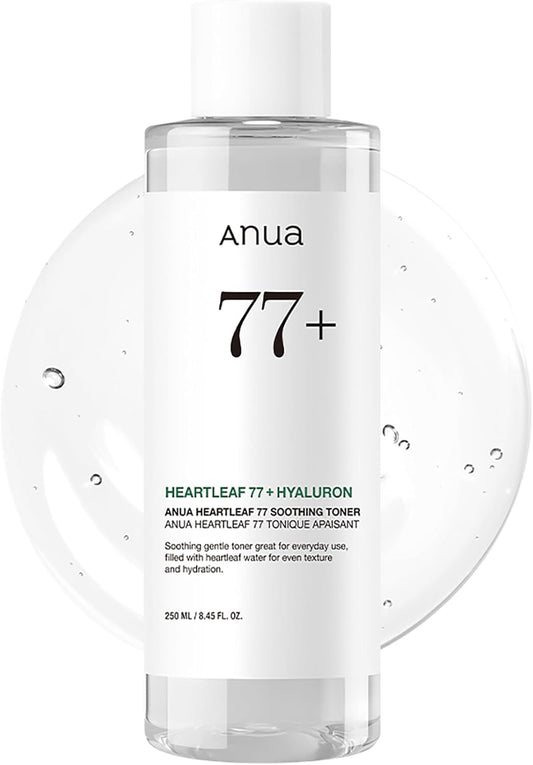 Anua Heartleaf 77 Soothing Toner I Ph 5.5 Trouble Care, Calming Skin, Refreshing, Hydrating, Purifying, Cruelty Free, Vegan,(250Ml / 8.45 Fl.Oz.)