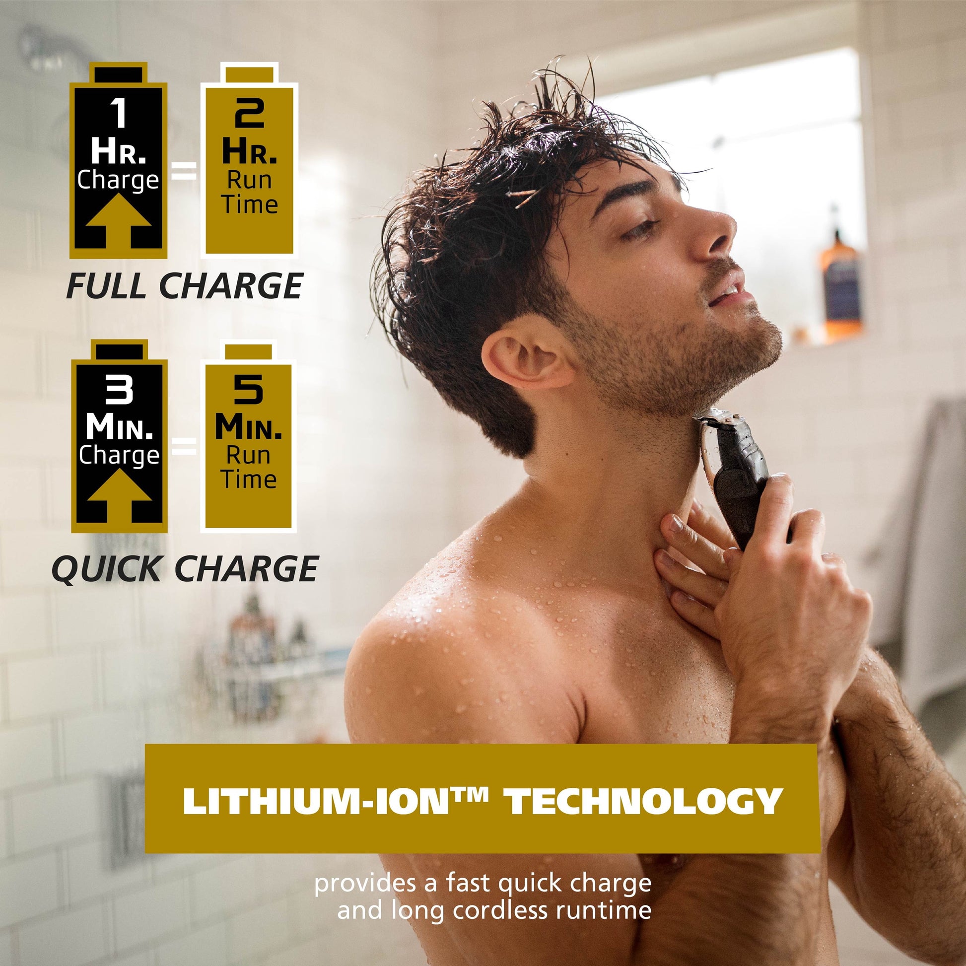 Commando Cordless Rechargeable Manscaper Wet/Dry Trimmer - Body Groomer for Men, Black 3024497