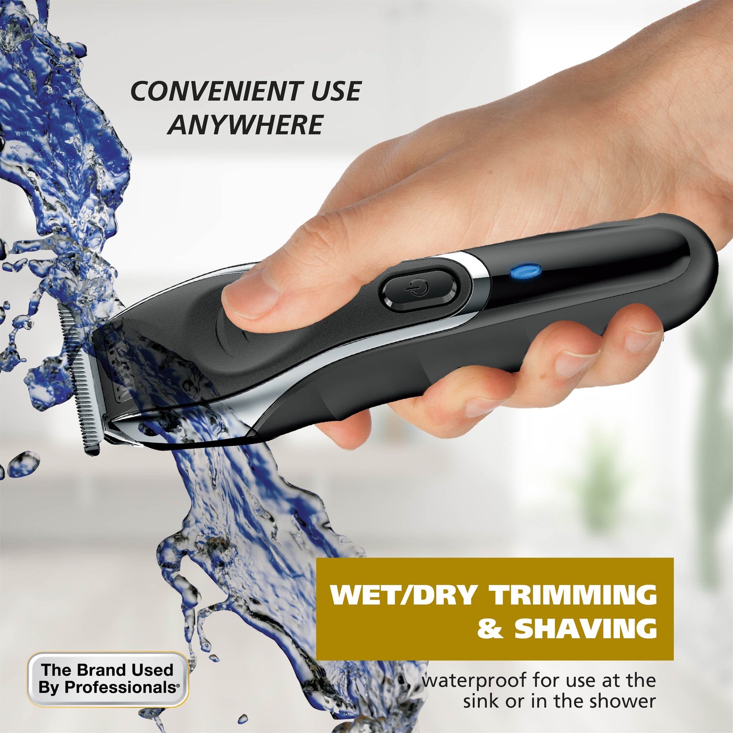 Commando Cordless Rechargeable Manscaper Wet/Dry Trimmer - Body Groomer for Men, Black 3024497