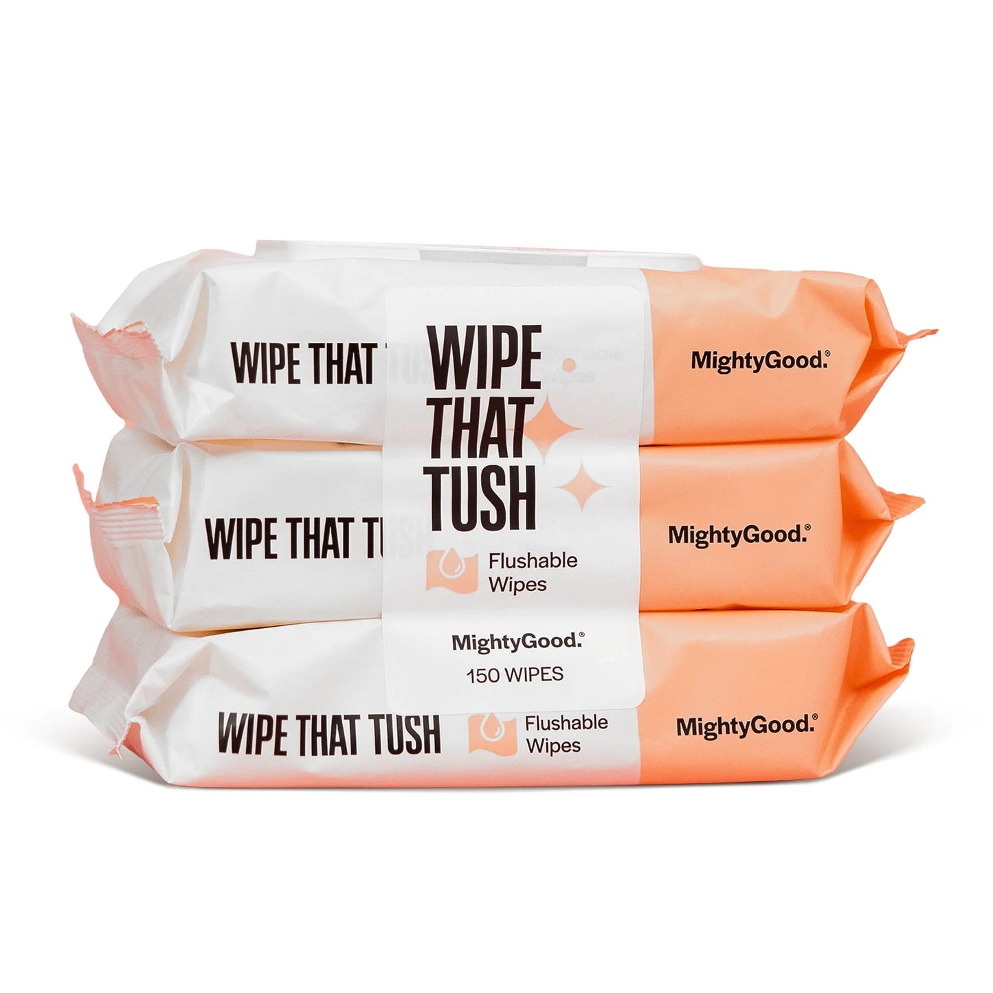 (3 Pack)  Brand - Wipe That Tush Flushable Wipes - 3 Packs of 50 Wipes - 150 Total Wipes