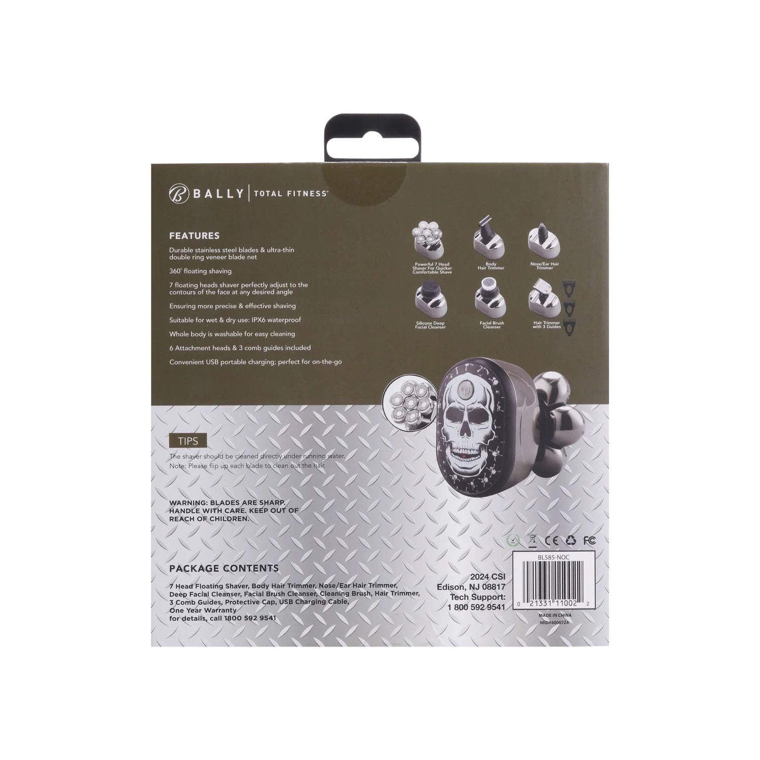 7 Head Floating Cordless Rechargeable Men'S Electric Shaver