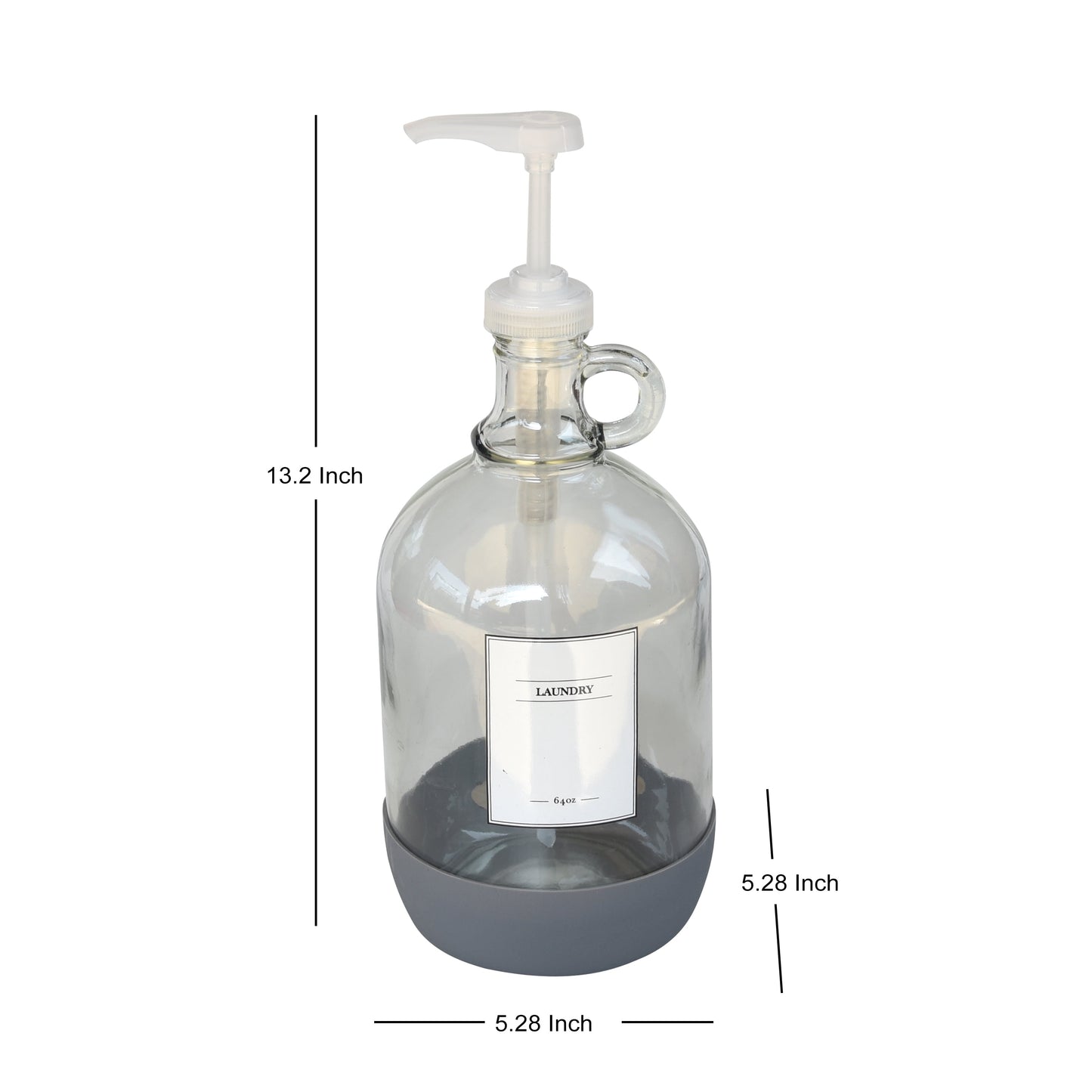 (2 Pack)  Glass Laundry Detergent Dispenser, 64 Fluid Oz. 1 Pc