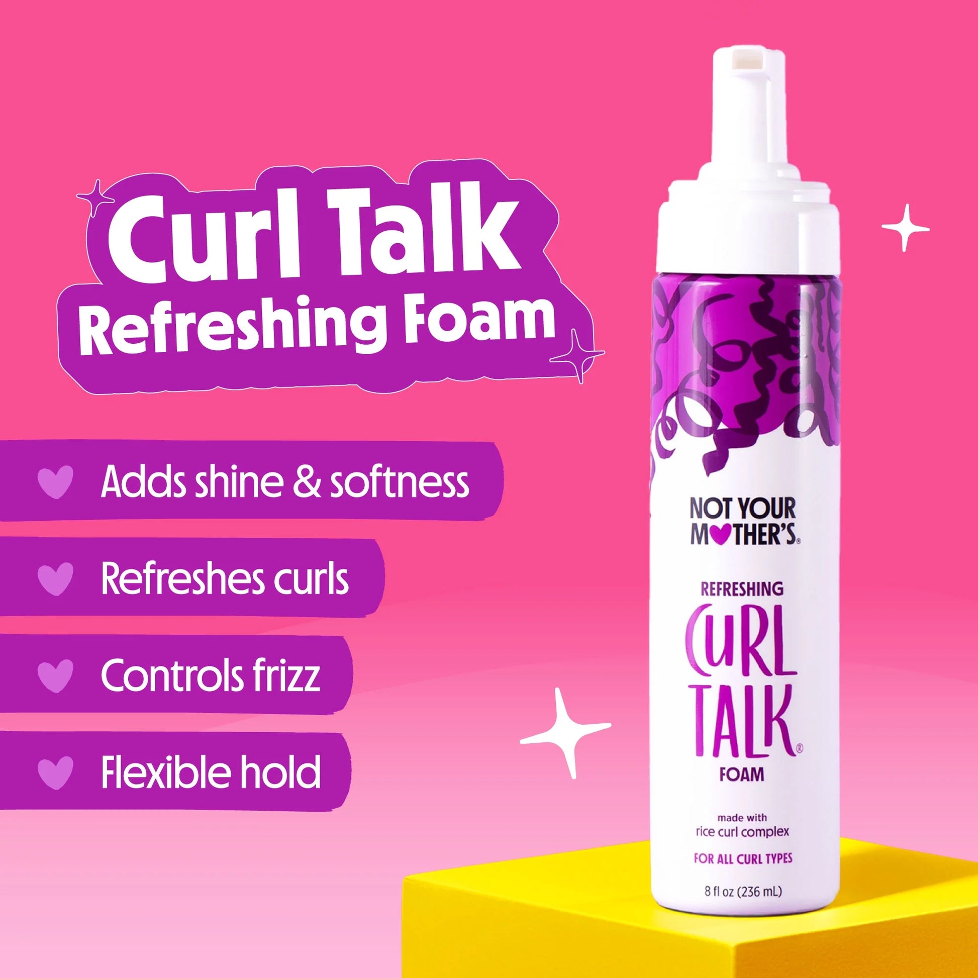 (2 Pack)  Curl Talk Refreshing Curl Foam, 8 Fl Oz