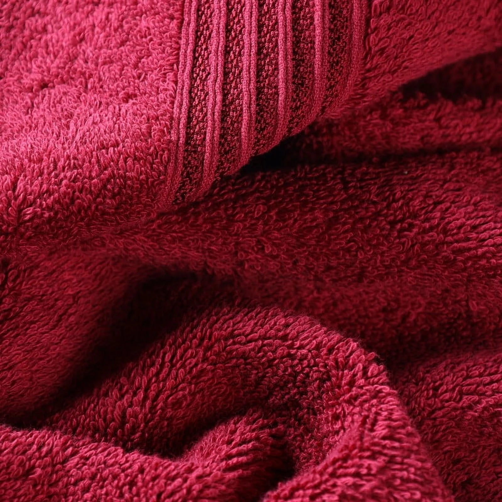 Egyptian Cotton Absorbent 3-Piece Burgundy Towel Set